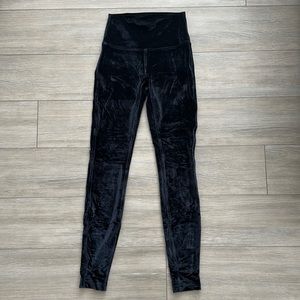Black velvet lululemon leggings size 4